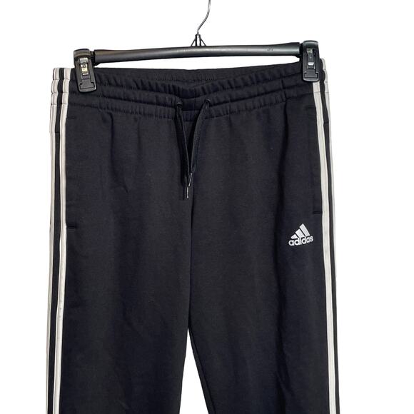 Adidas Women's Tapered Fleece Pants black/white medium - Picture 6 of 9